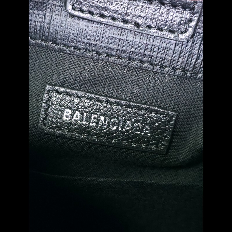 [全新]Balenciaga 巴黎世家 牛皮購物袋 小號 黑色-5