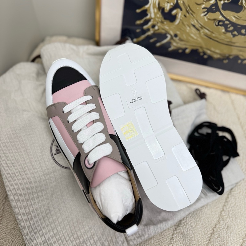 閒置新 未使用 Hermes/愛馬仕 粉色拼色運動鞋37碼 附件:塵袋-2