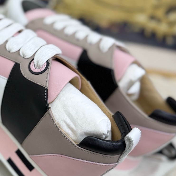 閒置新 未使用 Hermes/愛馬仕 粉色拼色運動鞋37碼 附件:塵袋-3