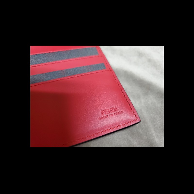 全新現貨 FENDI 怪獸眼睛黑色皮革對開長夾 皮夾 Bag Bugs-3