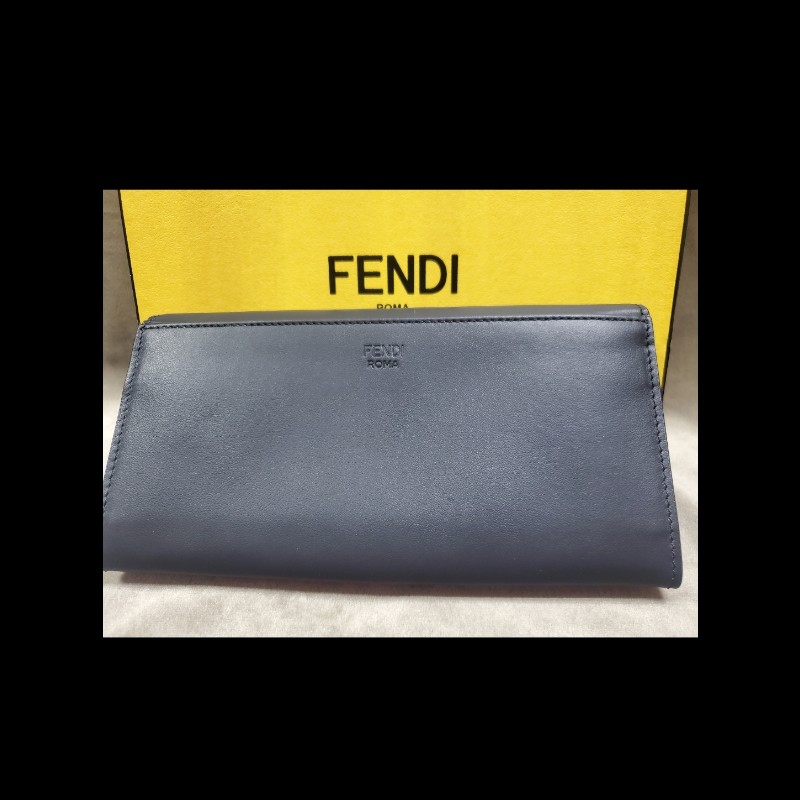 全新現貨 FENDI 怪獸眼睛黑色皮革對開長夾 皮夾 Bag Bugs-6