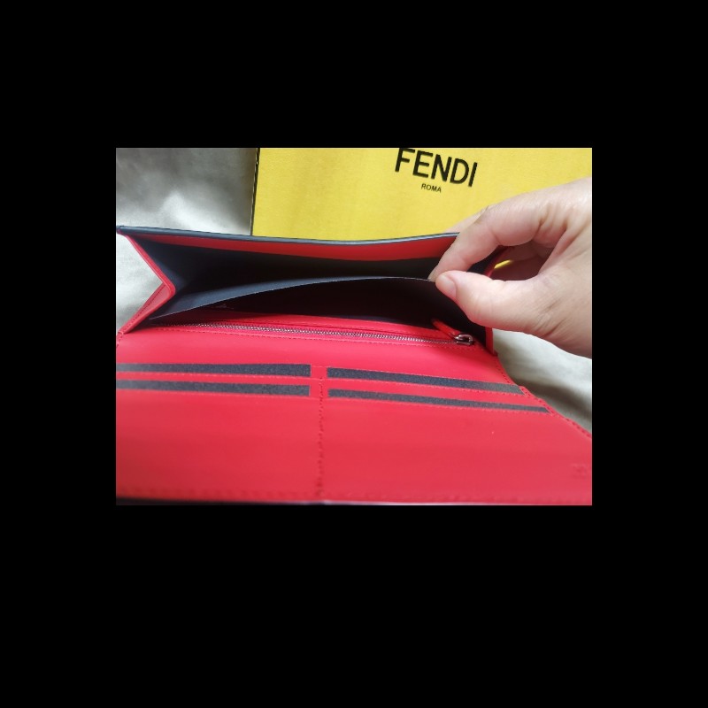 全新現貨 FENDI 怪獸眼睛黑色皮革對開長夾 皮夾 Bag Bugs-17