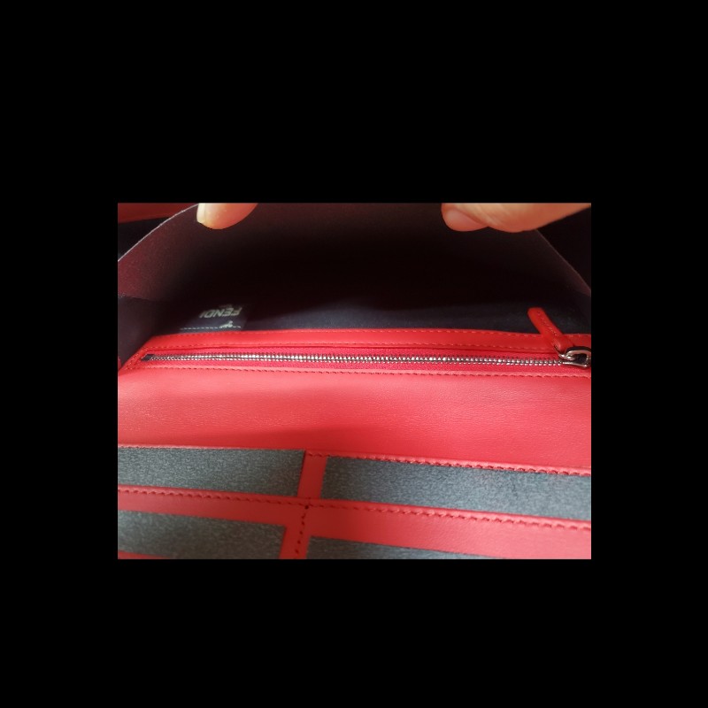 全新現貨 FENDI 怪獸眼睛黑色皮革對開長夾 皮夾 Bag Bugs-18