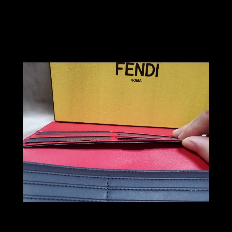 全新現貨 FENDI 怪獸眼睛黑色皮革對開長夾 皮夾 Bag Bugs-19
