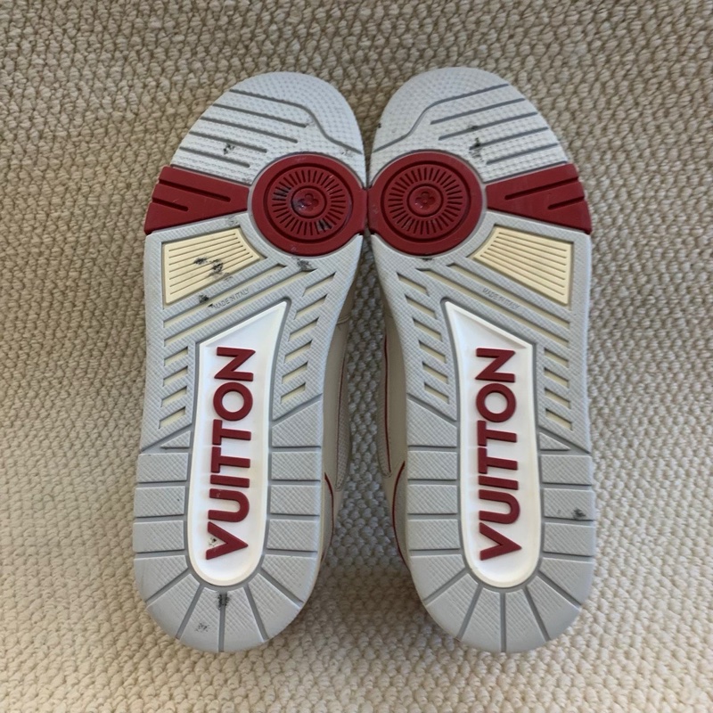 LOUIS VUITTON路易威登 Trainer白紅魔術貼 43.5碼-7