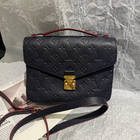 LV 路易威登 藍色牛皮 郵差包