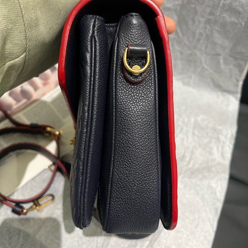 LV 路易威登 藍色牛皮 郵差包-3