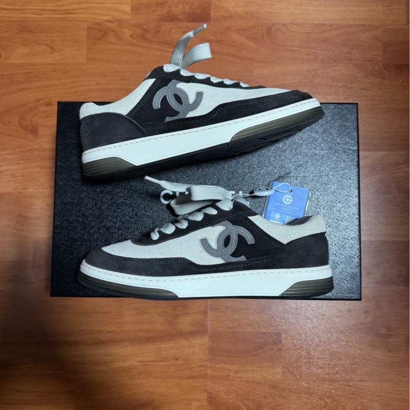 Chanel黑白熊貓香奈兒雙C徽標低幫板鞋 黑白色 35.5碼-0