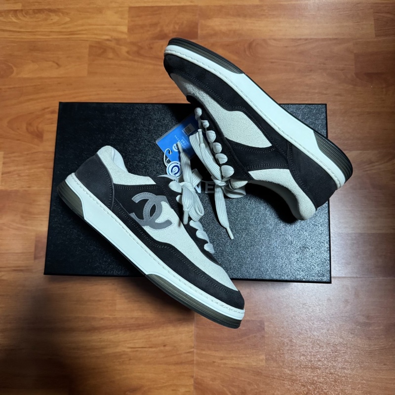 Chanel黑白熊貓香奈兒雙C徽標低幫板鞋 黑白色 35.5碼-5