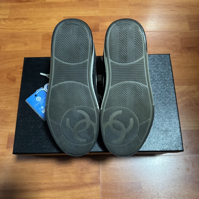 Chanel黑白熊貓香奈兒雙C徽標低幫板鞋 黑白色 35.5碼-6