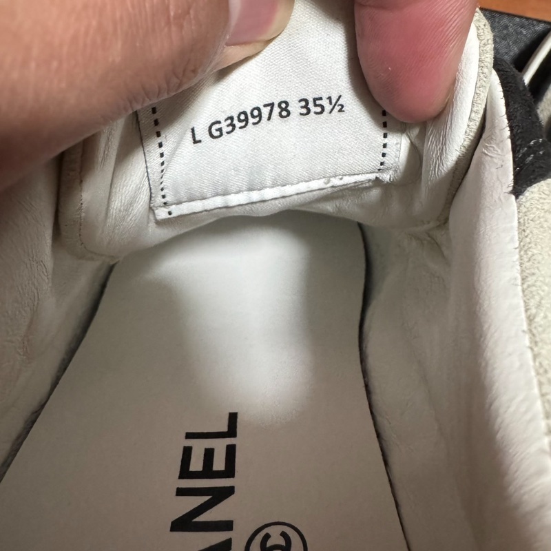 Chanel黑白熊貓香奈兒雙C徽標低幫板鞋 黑白色 35.5碼-7