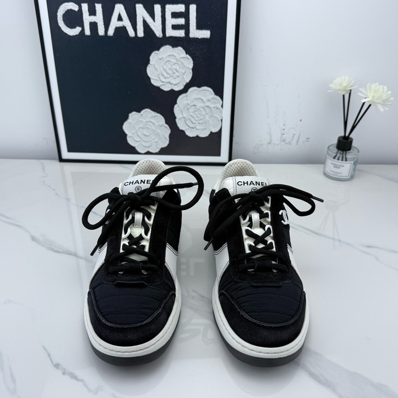 99新💗Chanel香奈兒 黑白熊貓板鞋 36.5碼-0