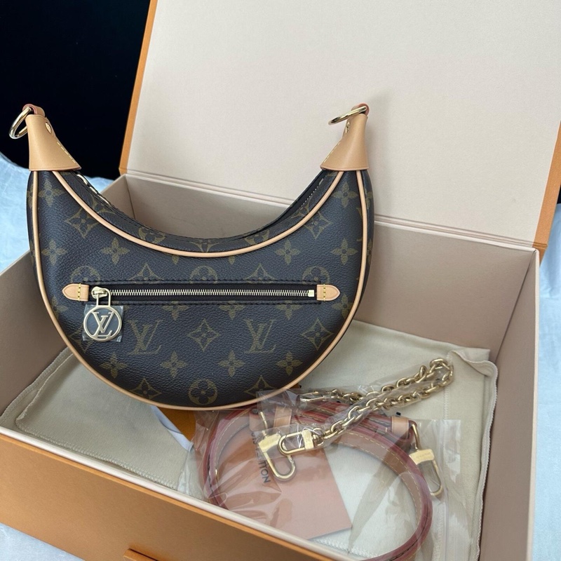 路易威登LV 老花Loop月亮包豌豆包-0
