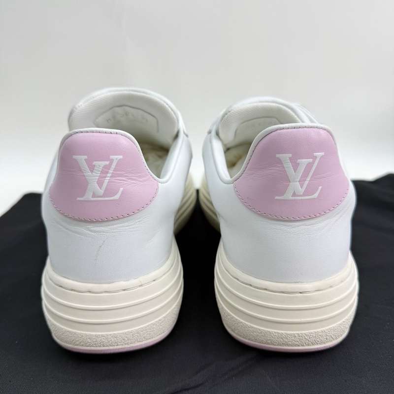 LV路易威登Groovy 牛皮革舒適休閒白粉37碼-4