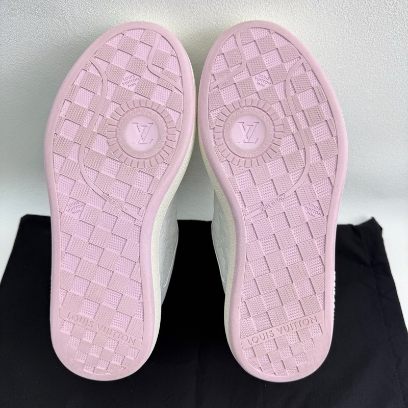 LV路易威登Groovy 牛皮革舒適休閒白粉37碼-9