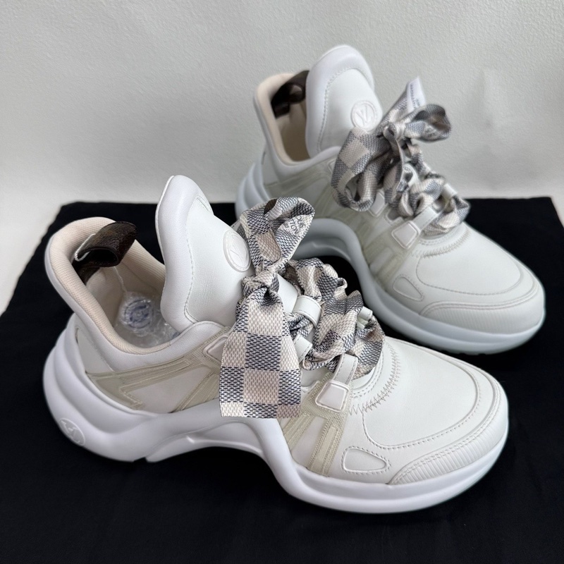 LV Archlight 1.0 皮革蝴蝶結鞋帶 象牙白 38碼-2