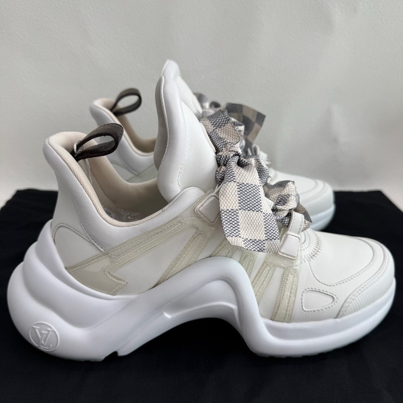 LV Archlight 1.0 皮革蝴蝶結鞋帶 象牙白 38碼-3
