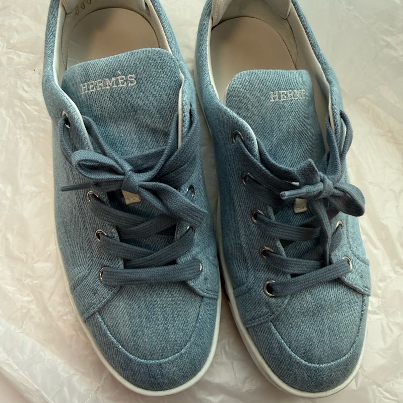 💖Hermes KID 牛仔 休閒鞋 37號💖 小H-1