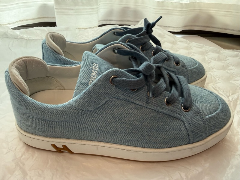 💖Hermes KID 牛仔 休閒鞋 37號💖 小H-3