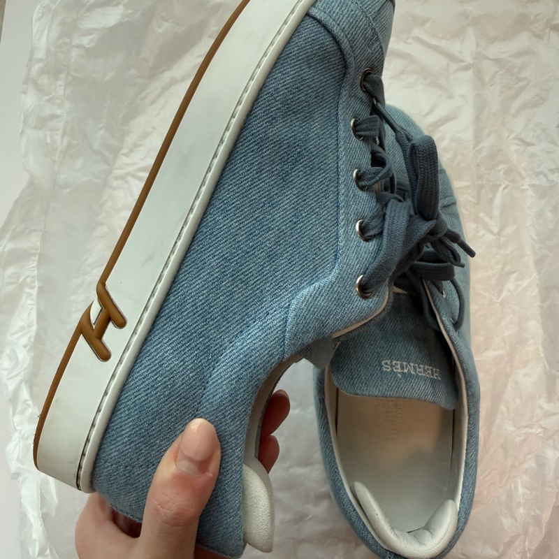 💖Hermes KID 牛仔 休閒鞋 37號💖 小H-19