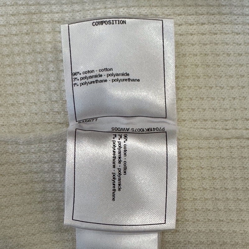 閒置新 未使用 Chanel香奈兒 側面雙C紐扣logo女款白色吊帶背心 34碼 無附件-5