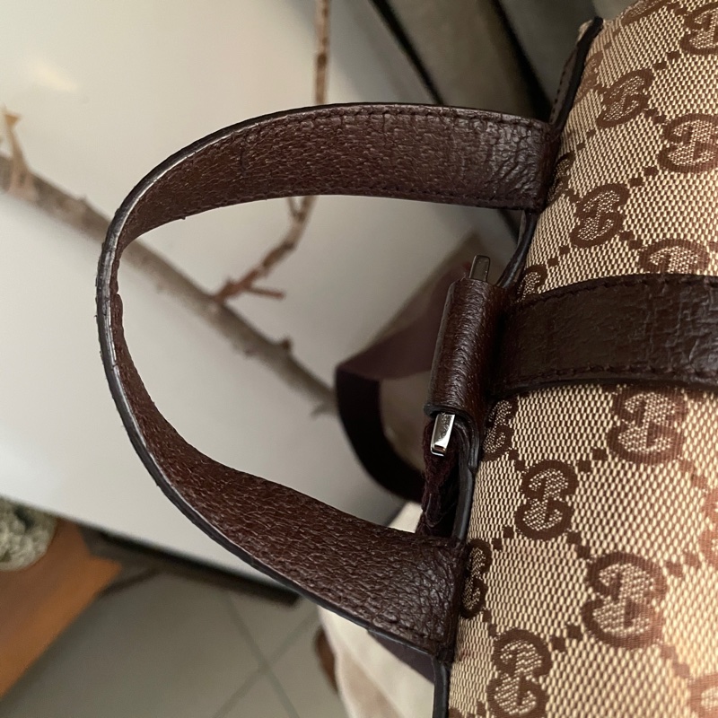 Gucci 經典GG老花後背包🎒 肩背包/雙肩包/旅行包/過夜包/水桶包/束口包 🎒側背/手提🎒正品🎒況不錯🎒男女皆適-17