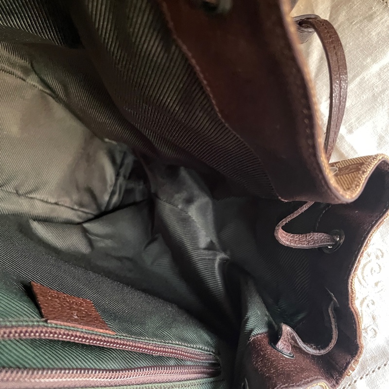 Gucci 經典GG老花後背包🎒 肩背包/雙肩包/旅行包/過夜包/水桶包/束口包 🎒側背/手提🎒正品🎒況不錯🎒男女皆適-56