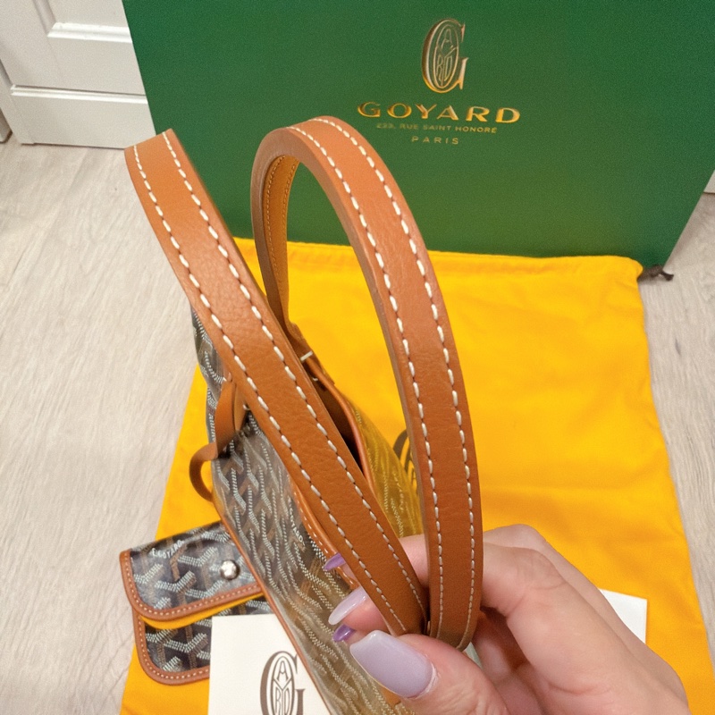 Goyard mini tote 黑棕色 正本購證-2
