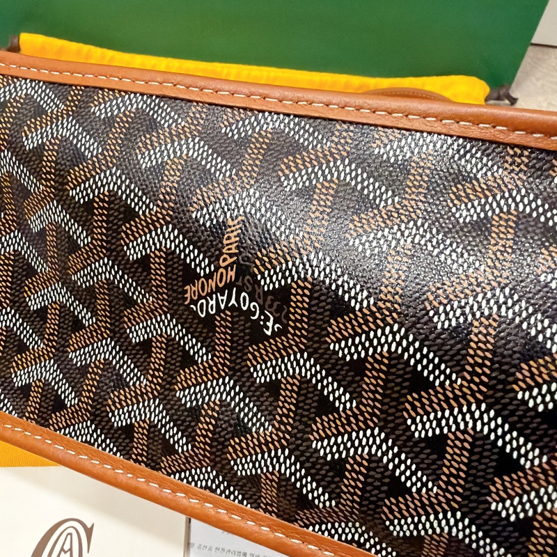 Goyard mini tote 黑棕色 正本購證-3
