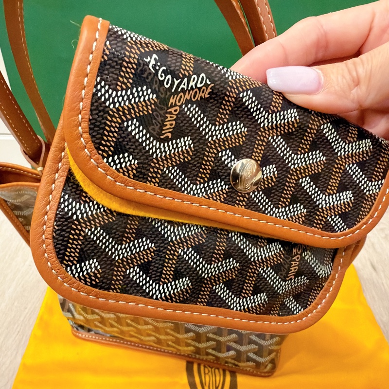 Goyard mini tote 黑棕色 正本購證-8