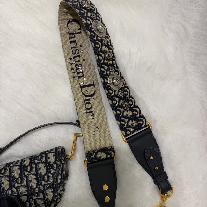迪奧/Dior Saddle Oblique 刺繡老花小號馬鞍-7