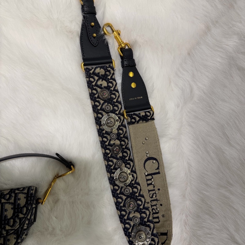迪奧/Dior Saddle Oblique 刺繡老花小號馬鞍-8