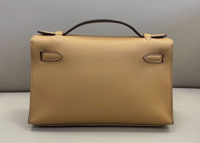 HERMES愛馬仕miniKelly一代餅乾色S皮U刻盒子塵袋毛氈發票白卡~~-5