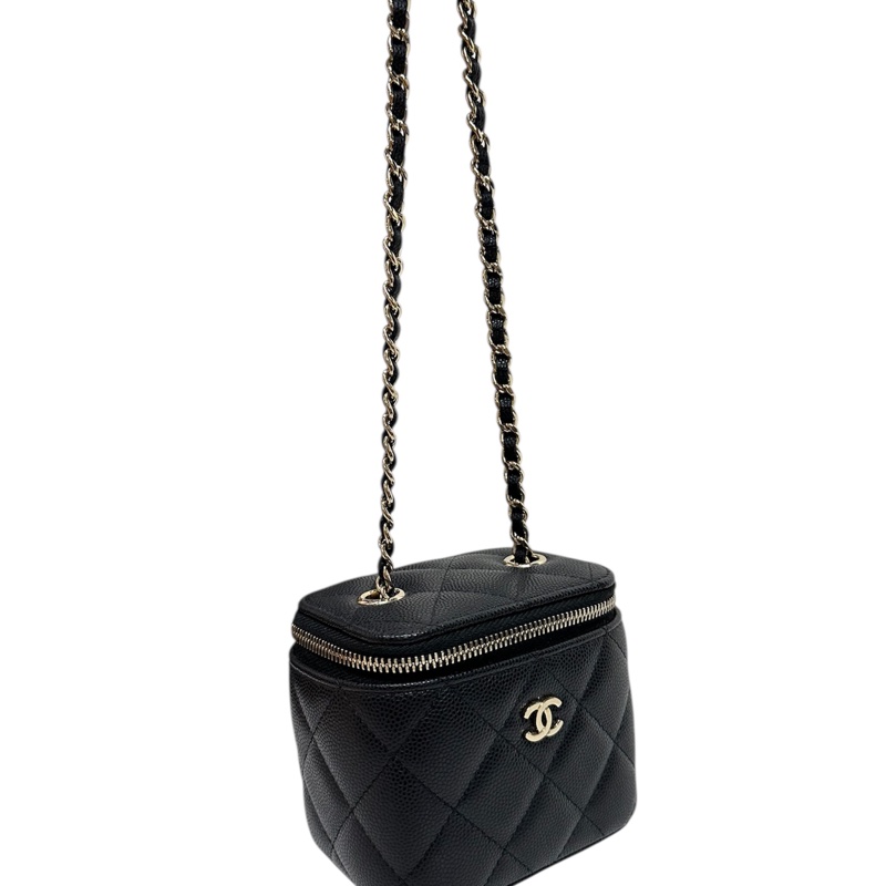 Chanel AP1340 Vanity Case Chain Bag 荔枝紋金扣-3