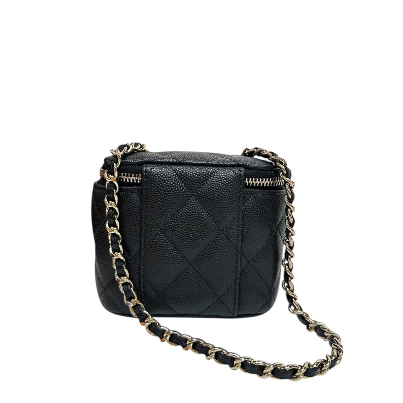 Chanel AP1340 Vanity Case Chain Bag 荔枝紋金扣-7