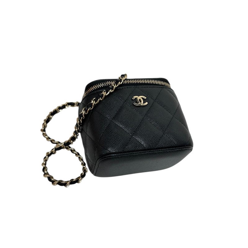 Chanel AP1340 Vanity Case Chain Bag 荔枝紋金扣-8