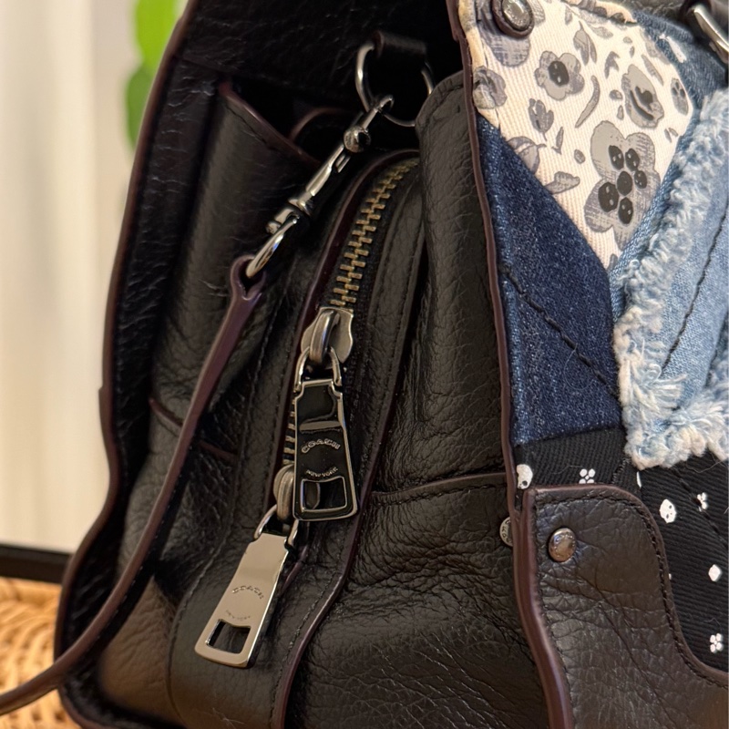 【專櫃限量款】Coach Mercer 30 峽谷絎縫丹寧拼接手提包 (Mercer Satchel 30 in Canyon Quilt Denim)-5