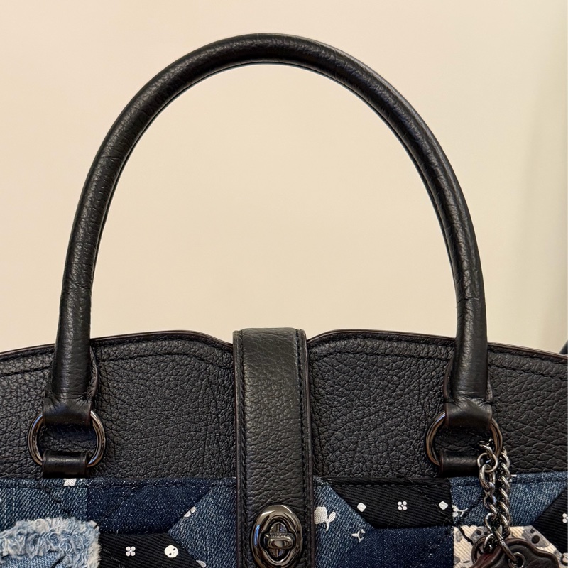 【專櫃限量款】Coach Mercer 30 峽谷絎縫丹寧拼接手提包 (Mercer Satchel 30 in Canyon Quilt Denim)-7