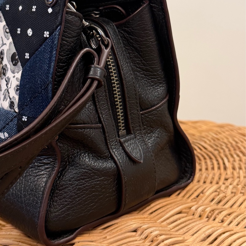 【專櫃限量款】Coach Mercer 30 峽谷絎縫丹寧拼接手提包 (Mercer Satchel 30 in Canyon Quilt Denim)-9