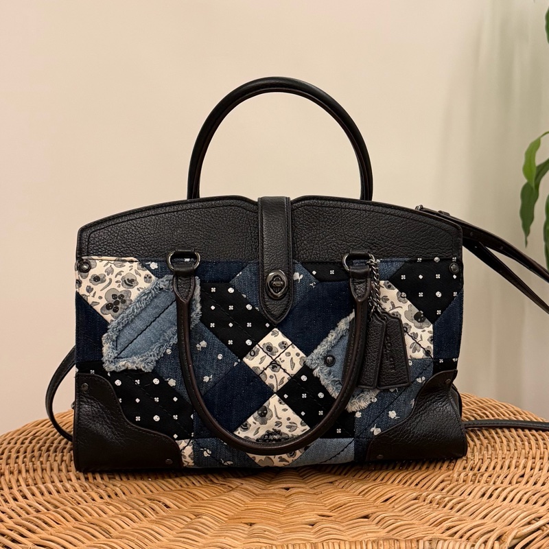 【專櫃限量款】Coach Mercer 30 峽谷絎縫丹寧拼接手提包 (Mercer Satchel 30 in Canyon Quilt Denim)-10
