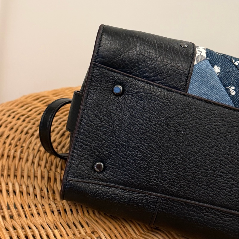 【專櫃限量款】Coach Mercer 30 峽谷絎縫丹寧拼接手提包 (Mercer Satchel 30 in Canyon Quilt Denim)-14