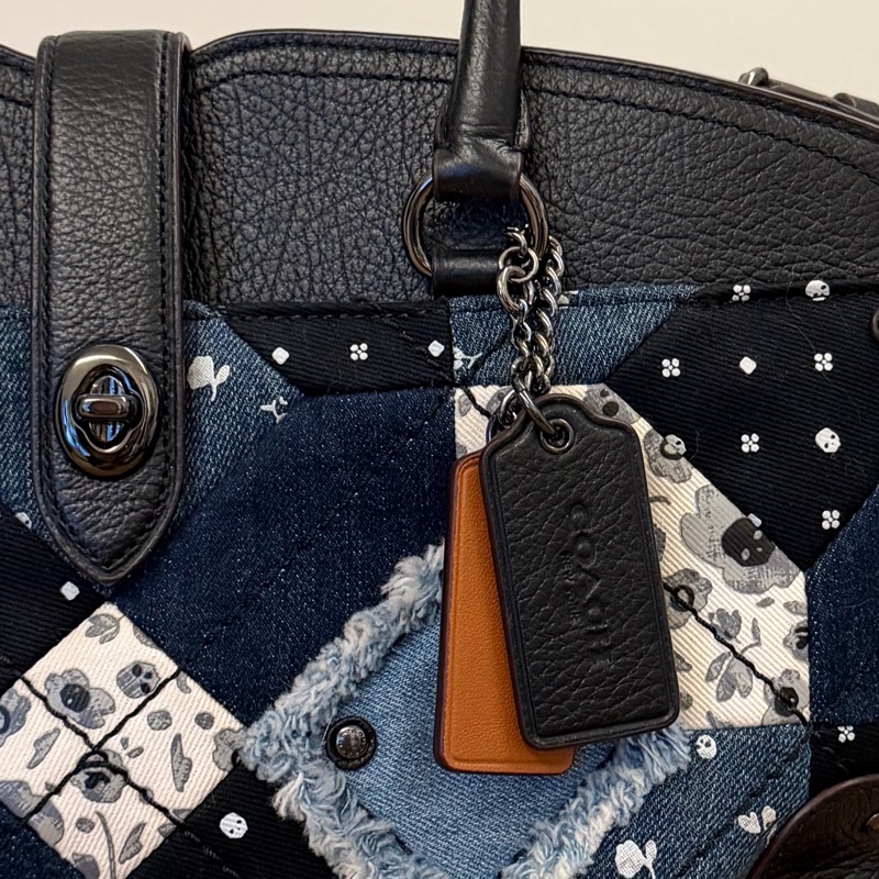 【專櫃限量款】Coach Mercer 30 峽谷絎縫丹寧拼接手提包 (Mercer Satchel 30 in Canyon Quilt Denim)-25