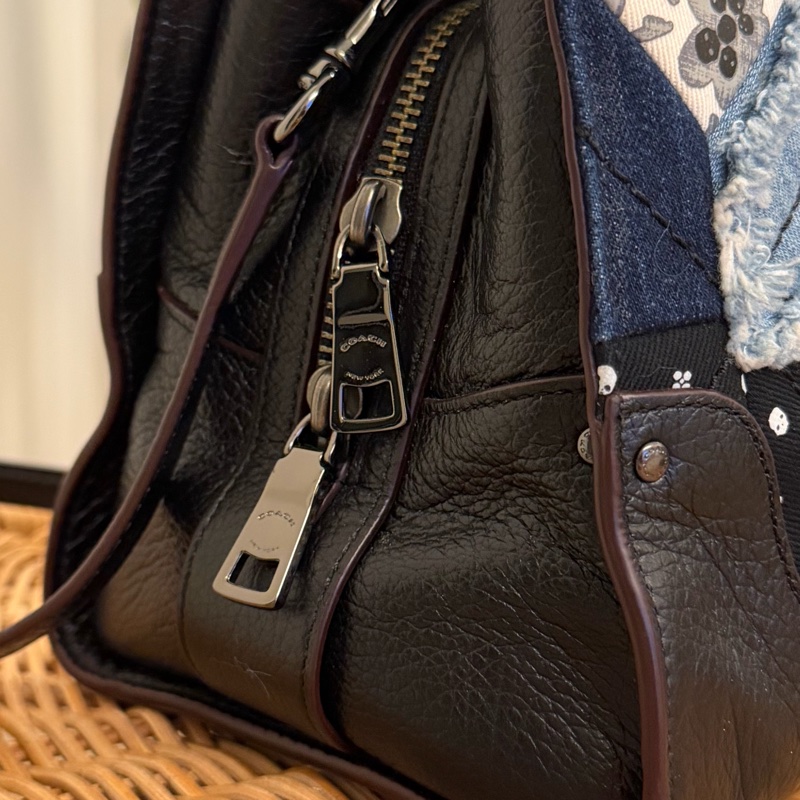 【專櫃限量款】Coach Mercer 30 峽谷絎縫丹寧拼接手提包 (Mercer Satchel 30 in Canyon Quilt Denim)-26