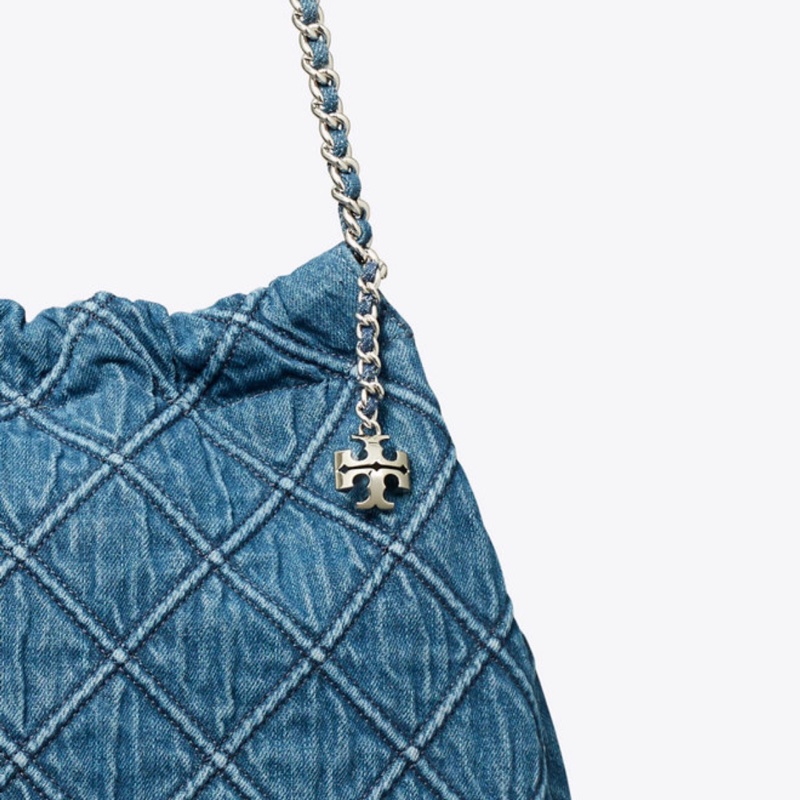 Tory Burch FLEMING 柔軟丹寧束口包-1