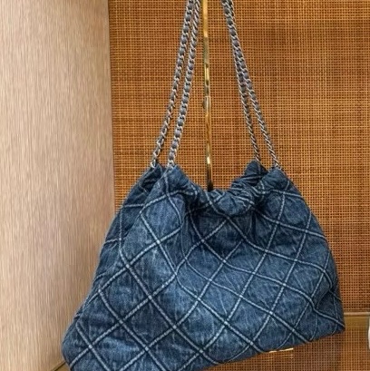 Tory Burch FLEMING 柔軟丹寧束口包-4