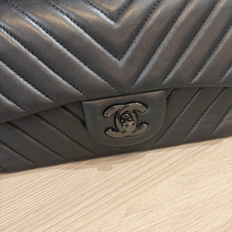 99新全配❤️ #香奈兒 #cf20 #mini #soblack #全黑 V紋 山形紋-9