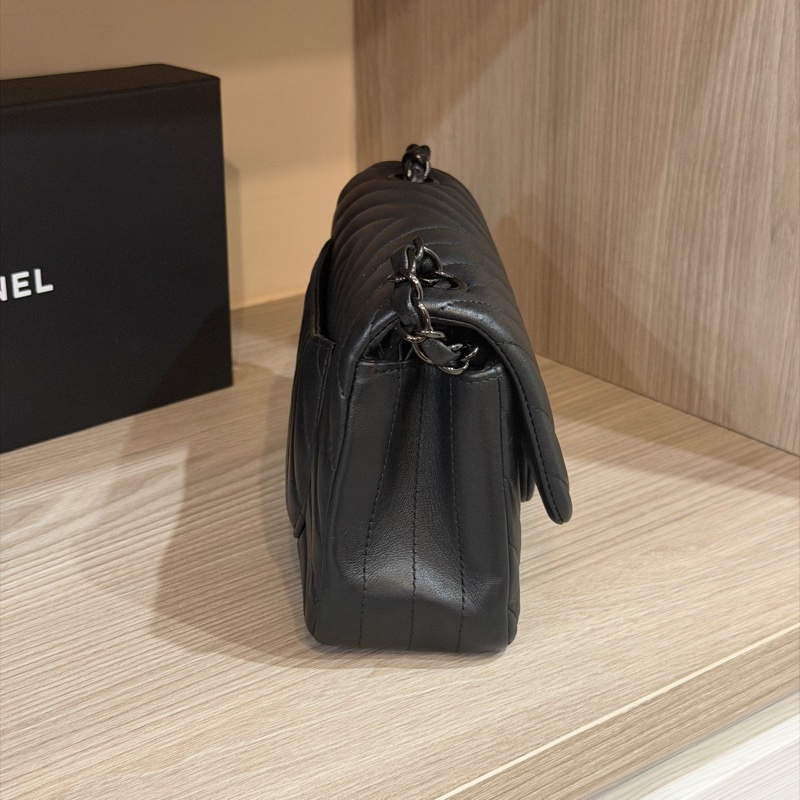 99新全配❤️ #香奈兒 #cf20 #mini #soblack #全黑 V紋 山形紋-12