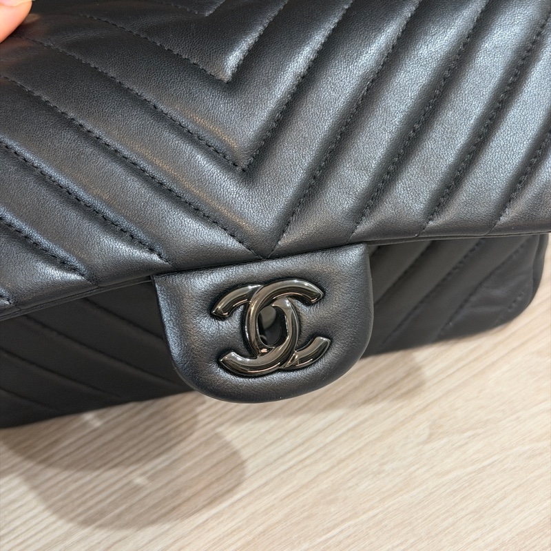 99新全配❤️ #香奈兒 #cf20 #mini #soblack #全黑 V紋 山形紋-20