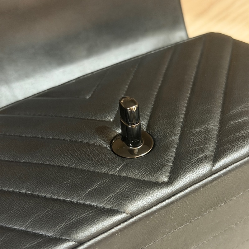 99新全配❤️ #香奈兒 #cf20 #mini #soblack #全黑 V紋 山形紋-25