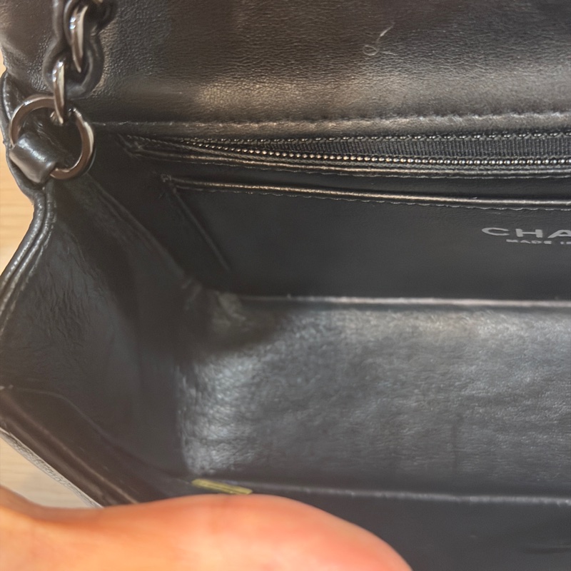 99新全配❤️ #香奈兒 #cf20 #mini #soblack #全黑 V紋 山形紋-35